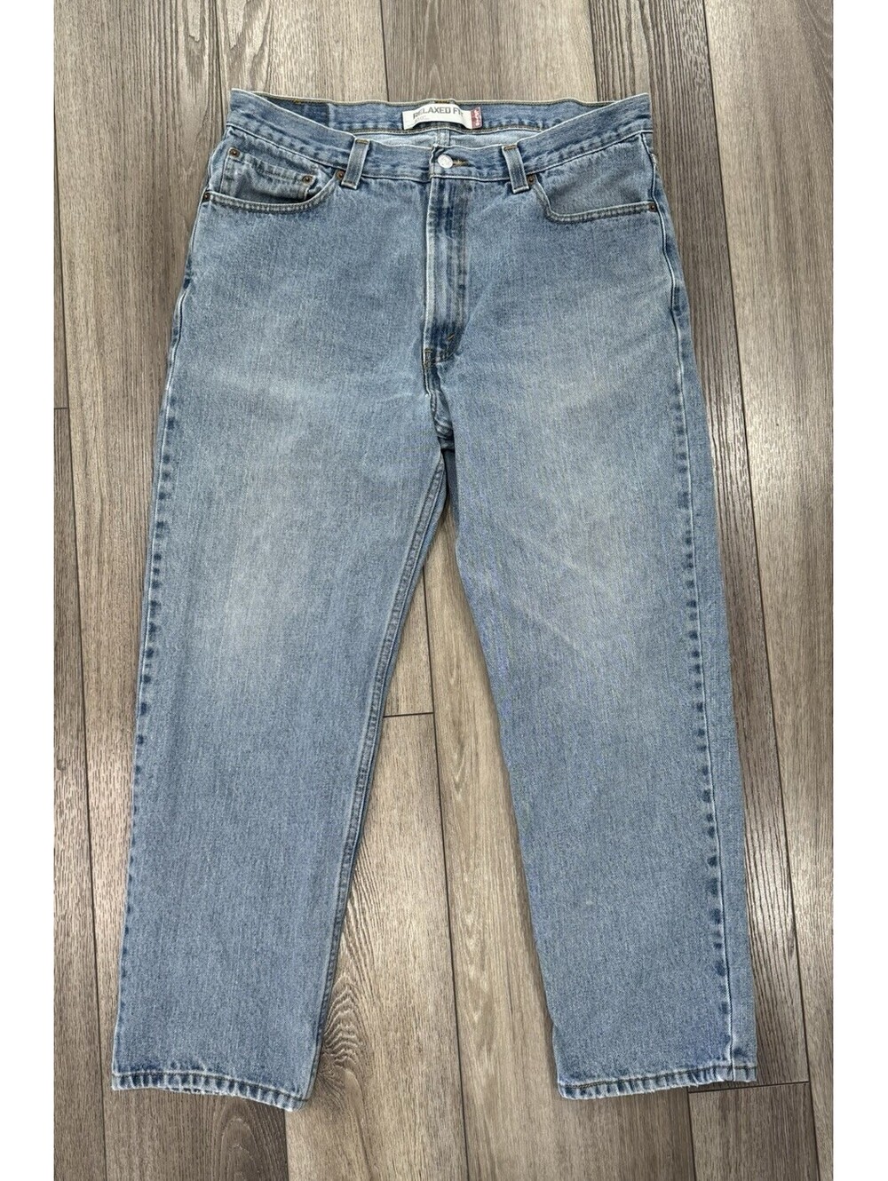 Levi's 550 jeans men's 36 x 30 relaxed fit straight blue denim pants retro